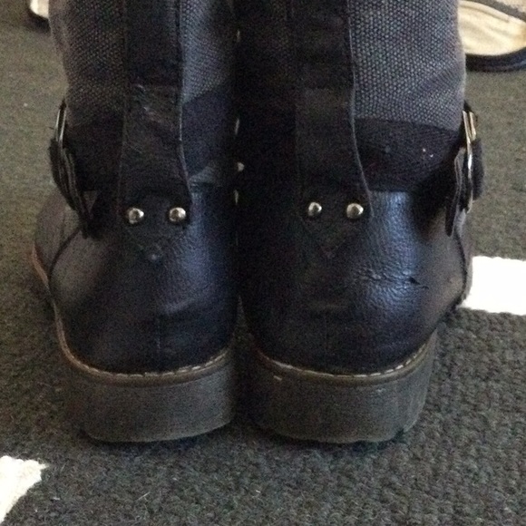 Canvas and Leather Boots - Juno - Picture 4 of 5